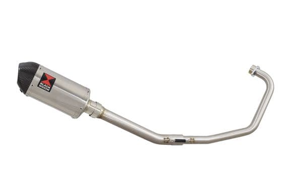 Keeway RKS 125 Sport 2012-2017 Exhaust System 200mm Oval Stainless Carbon Tip Silencer