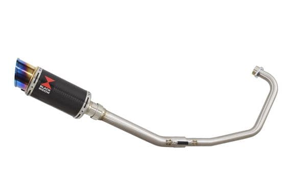 Keeway RKS 125 Sport 2012-2017 Exhaust System 200mm Round Blue Tip Carbon Silencer