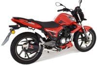 Keeway RKS 125 Sport 2012-2017 Exhaust System 300mm Oval Black Stainless Silencer