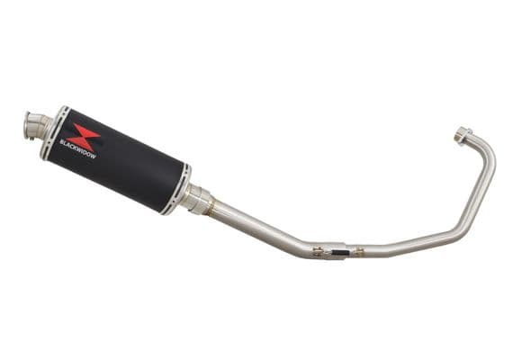 Keeway RKS 125 Sport 2012-2017 Exhaust System 300mm Oval Black Stainless Silencer