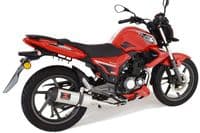 Keeway RKS 125 Sport 2012-2017 Exhaust System 300mm Oval Stainless Carbon Tip Silencer