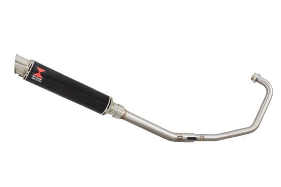 Keeway RKS 125 Sport 2012-2017 Exhaust System 350mm GP Round Black Stainless Silencer