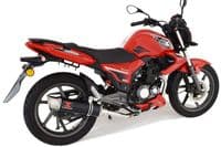 Keeway RKS 125 Sport 2012-2017 Exhaust System 360mm GP Round Black Stainless Silencer