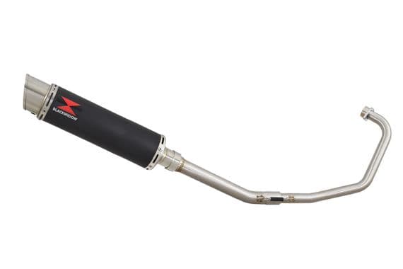 Keeway RKS 125 Sport 2012-2017 Exhaust System 360mm GP Round Black Stainless Silencer