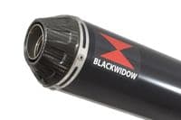 Keeway RKS 125 Sport 2012-2017 Exhaust System 370mm Round Black Stainless Carbon Tip Silencer