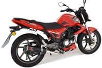 Keeway RKS 125 Sport 2012-2017 Exhaust System 370mm Round Black Stainless Carbon Tip Silencer