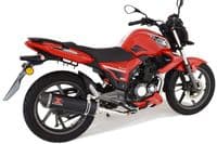 Keeway RKS 125 Sport 2012-2017 Exhaust System 400mm Oval Black Stainless Carbon Tip Silencer