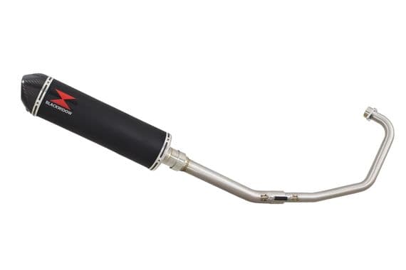 Keeway RKS 125 Sport 2012-2017 Exhaust System 400mm Oval Black Stainless Carbon Tip Silencer