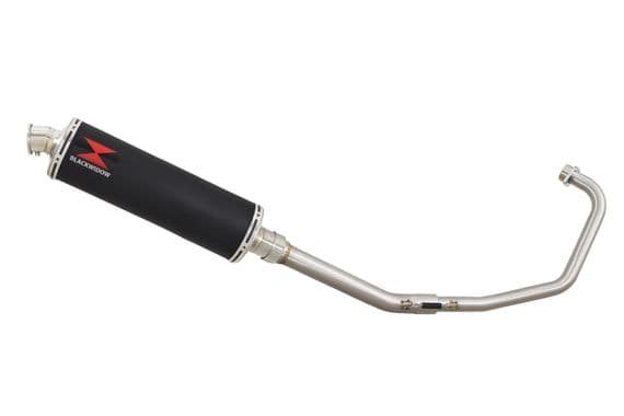 Keeway RKS 125 Sport 2012-2017 Exhaust System 400mm Oval Black Stainless Silencer