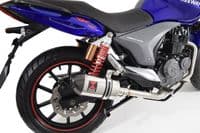Keeway RKV 125 2012-2017 Exhaust System 200mm Oval Stainless Carbon Tip Silencer