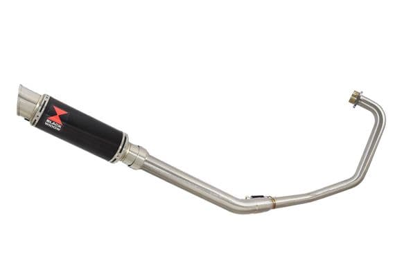 Keeway RKV 125 2012-2017 Exhaust System 230mm GP Round Black Stainless Silencer