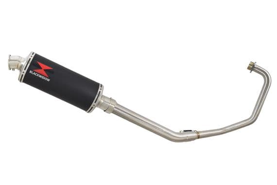 Keeway RKV 125 2012-2017 Exhaust System 300mm Round Black Stainless Silencer