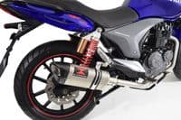 Keeway RKV 125 2012-2017 Exhaust System 300mm Tri Oval Stainless Carbon Tip Silencer