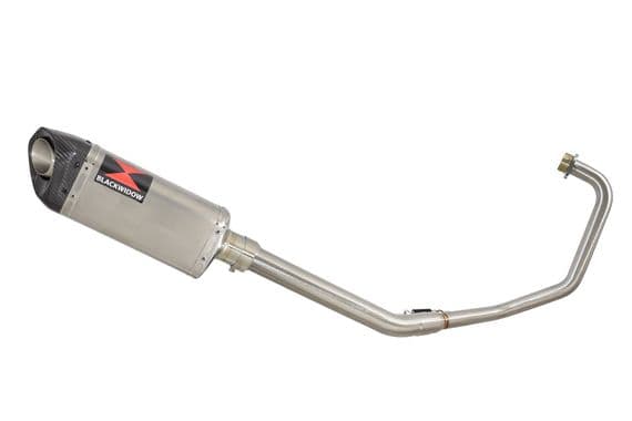 Keeway RKV 125 2012-2017 Exhaust System 300mm Tri Oval Stainless Carbon Tip Silencer
