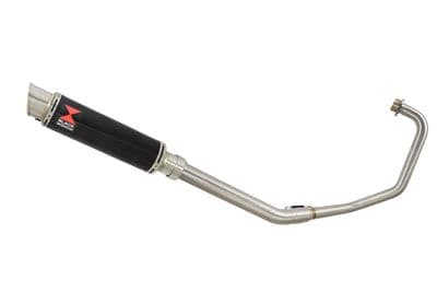 Keeway RKV 125 2012-2017 Exhaust System 350mm GP Round Black Stainless Silencer