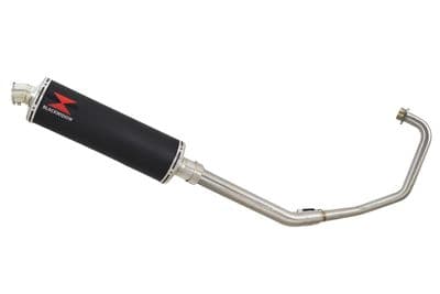 Keeway RKV 125 2012-2017 Exhaust System 400mm Oval Black Stainless Silencer