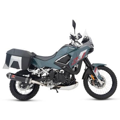 KLE 500 / SE 2026 with Panniers Exhaust Link Pipe 400 mm Oval Silencer BC40V