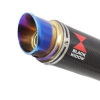 KLE 650 VERSYS 2022 - 2025 De Cat Full Exhaust System 230 mm Round Blue Tip Carbon Silencer