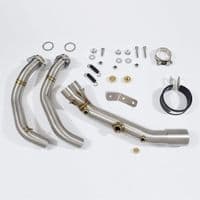 KLE 650 VERSYS 2022 - 2025 De Cat Full Exhaust System 230 mm Round Blue Tip Carbon Silencer