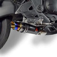KLE 650 VERSYS 2022 - 2025 De Cat Full Exhaust System 230 mm Round Blue Tip Carbon Silencer