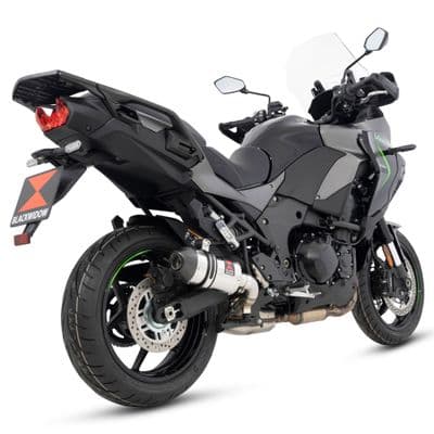 KLZ Versys 1100 2025 - 2026 Exhaust Silencer 200 mm Oval Stainless Steel Carbon Tip