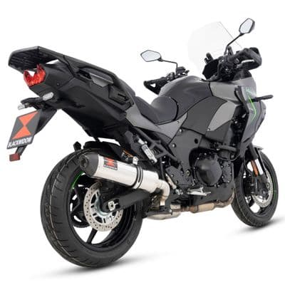 KLZ Versys 1100 2025 - 2026 Exhaust Silencer 400 mm Oval Stainless Steel Carbon Tip