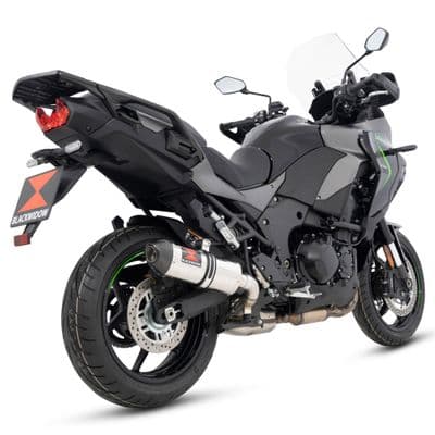 KLZ Versys 1100 2025 Exhaust Silencer 300 mm Oval Stainless Steel Carbon Tip