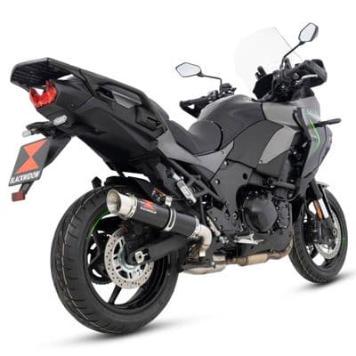 KLZ Versys 1100 2025 Exhaust Silencer 360mm Round GP Black Stainless Steel