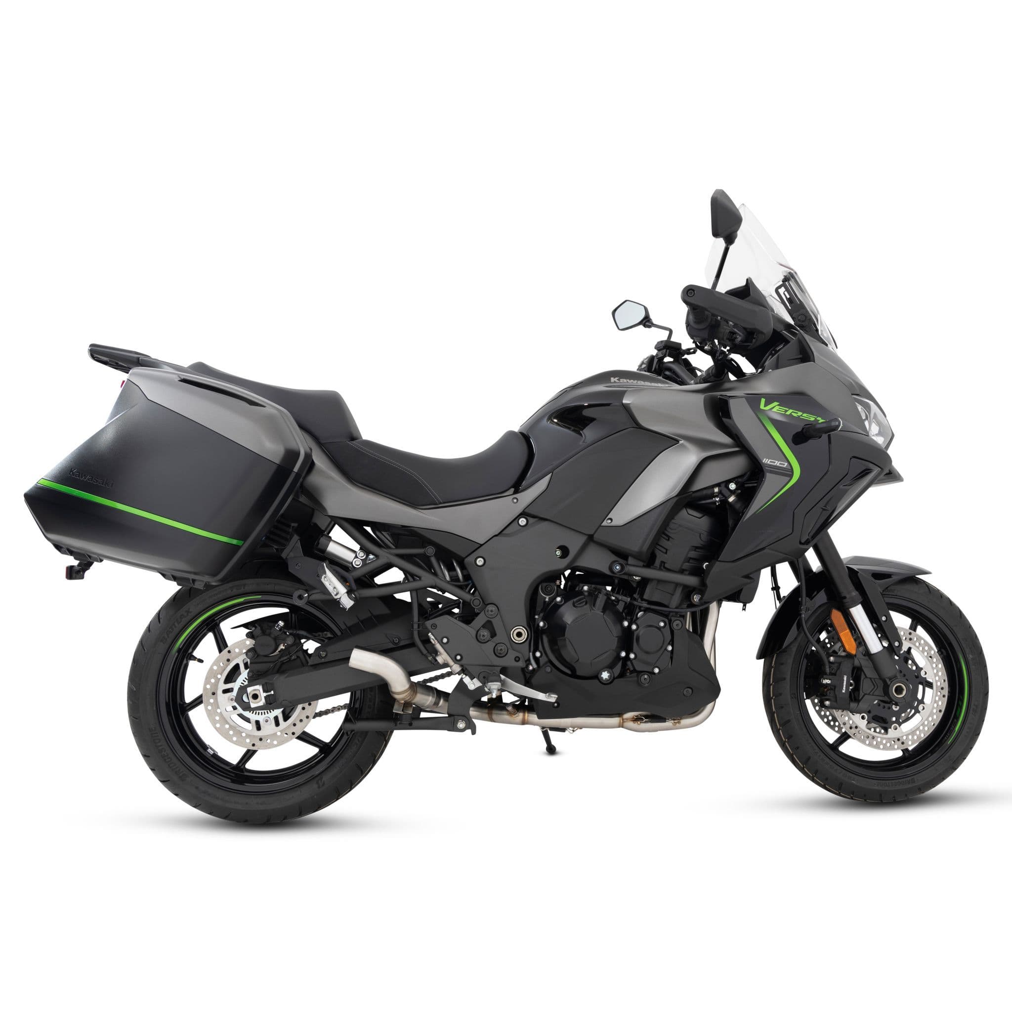専用⑤ KLZ Versys 1100 2025 Full Exhaust System With Panniers - No Silencer