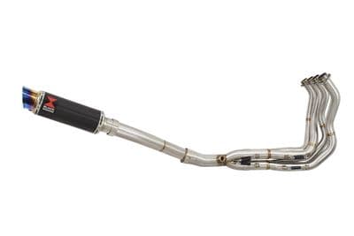 KLZ1000 Versys 12-18 De Cat Exhaust System 230mm Round Blue Tip Carbon Silencer