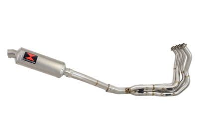 KLZ1000 Versys 12-18 De Cat Exhaust System 300mm Hexagonal Stainless Silencer