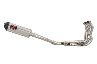 KLZ1000 Versys 12-18 De Cat Exhaust System 300mm Oval Stainless Carbon Tip Silencer