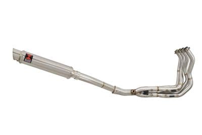 KLZ1000 Versys 12-18 De Cat Exhaust System 350mm GP Round Stainless Silencer