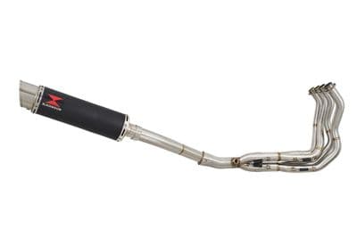 KLZ1000 Versys 12-18 De Cat Exhaust System 360mm GP Round Black Stainless Silencer