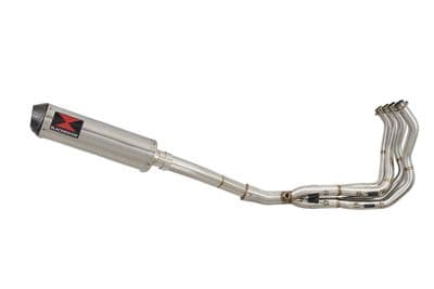 KLZ1000 Versys 12-18 De Cat Exhaust System 370mm Round Stainless Carbon Tip Silencer