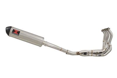 KLZ1000 Versys 12-18 De Cat Exhaust System 400mm Oval Stainless Carbon Tip Silencer