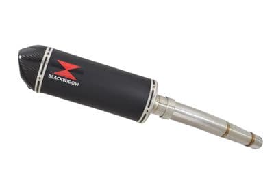 KLZ1000 Versys 12-18 Exhaust Silencer 300mm Oval Black Stainless Carbon Tip