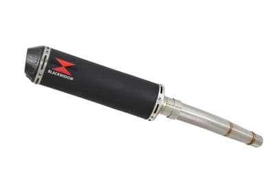 KLZ1000 Versys 12-18 Exhaust Silencer 370mm Round Black Stainless Carbon Tip