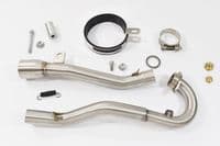 Kreidler Supermoto 125 DD 2008-2016 Exhaust System + 200mm Round Black Stainless Blue Tip Silencer
