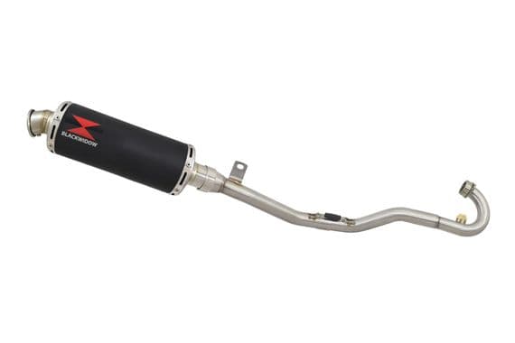 Kreidler Supermoto 125 DD 2008-2016 Exhaust System + 300mm Round Black Stainless Silencer