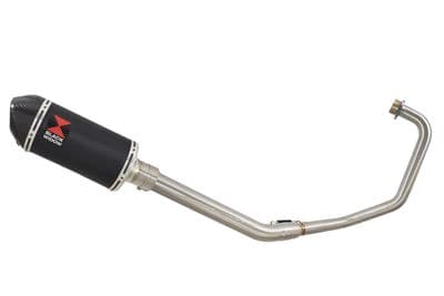 KSR Code X 125 2012-2019 Exhaust System 200mm Oval Black Stainless Carbon Tip Silencer