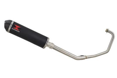 KSR Code X 125 2012-2019 Exhaust System 400mm Oval Black Stainless Carbon Tip Silencer