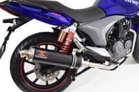 KSR Code X 125 2012-2019 Exhaust System 400mm Round Black Stainless Silencer