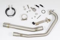 KSR Moto Worx 125 2012-2016 Exhaust System 230mm GP Round Black Stainless Silencer