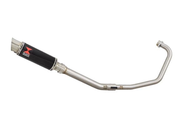 KSR Moto Worx 125 2012-2016 Exhaust System 230mm GP Round Black Stainless Silencer