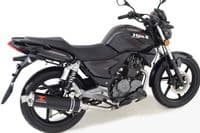 KSR Moto Worx 125 2012-2016 Exhaust System 400mm Round Black Stainless Silencer
