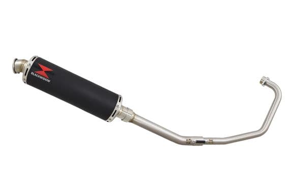 KSR Moto Worx 125 2012-2016 Exhaust System 400mm Round Black Stainless Silencer