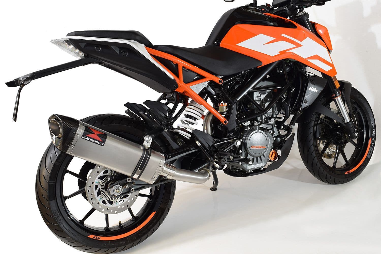 KTM 125 Duke 17-20 De Cat Eliminator Pipe 350mm Tri Oval Stainless