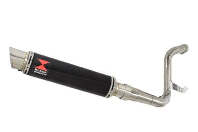 KTM 125 Duke 2011-2016 De Cat Exhaust Silencer Kit + 350mm GP Round Black Stainless