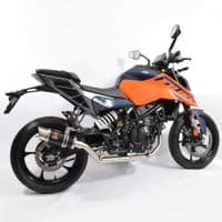 KTM 125 Duke  2024 - 2025 Exhaust System 200 mm Round Stainless Black Silencer